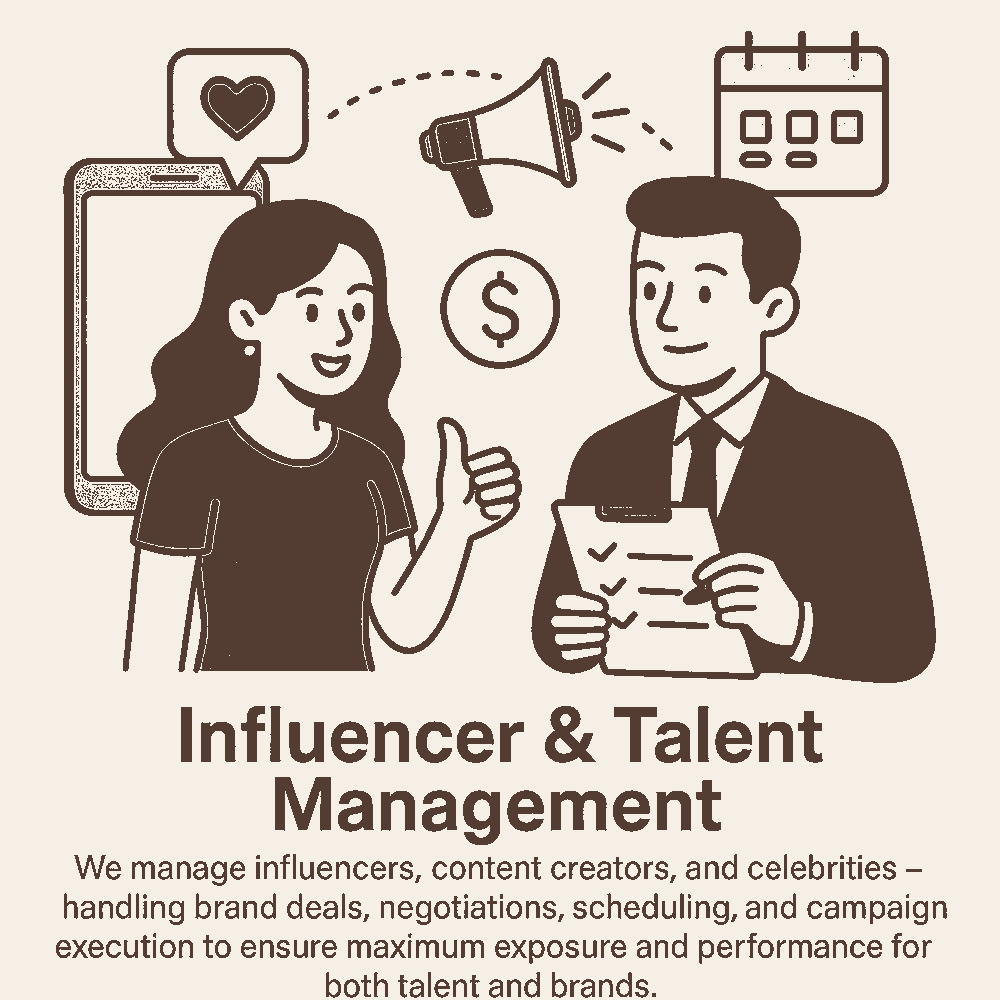 Influencers and digital talent working with marketing team for brand campaigns in UAE and Pakistan