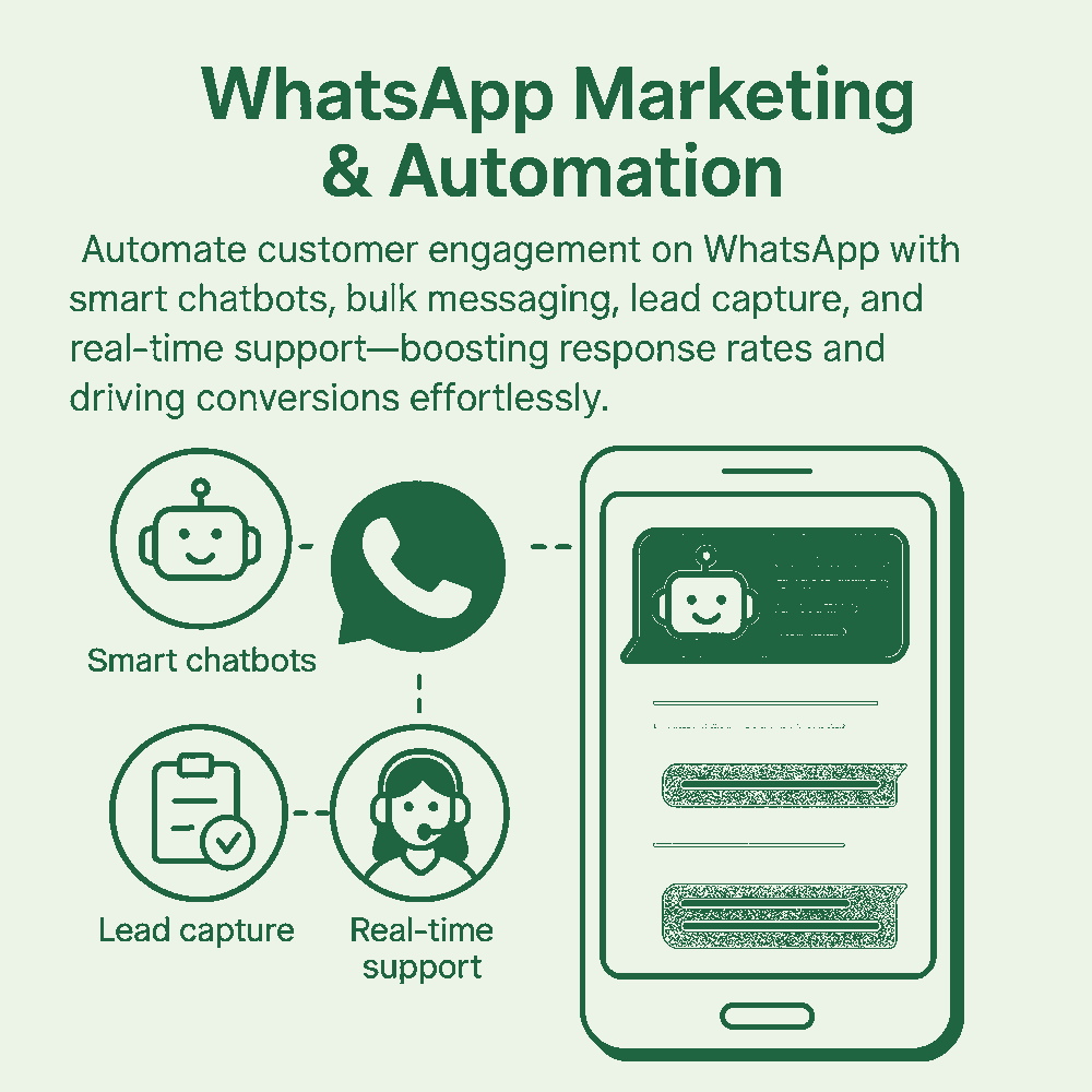 Team using WhatsApp automation dashboard to manage business communication and campaigns